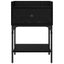 Sengebord 2 stk. Sort eg 40 x 29 x 60 cm Konstrueret træ
