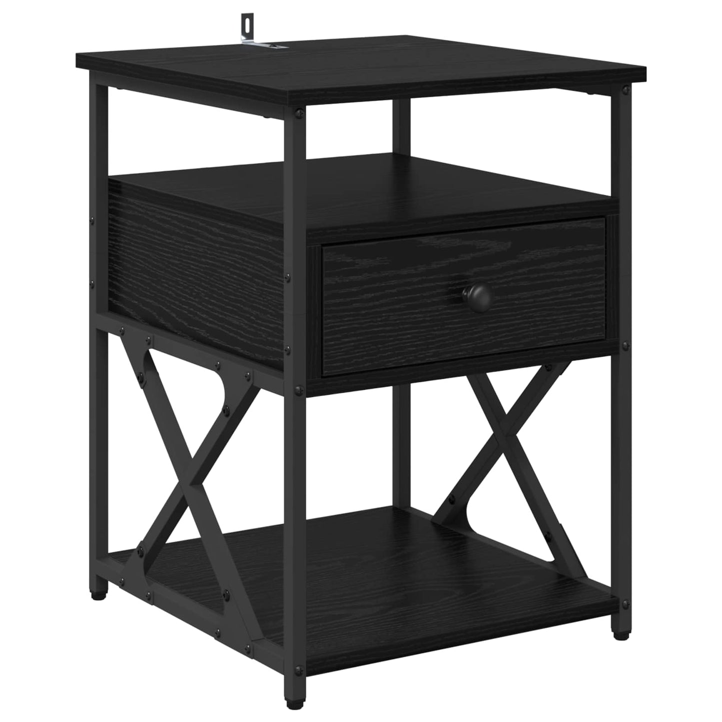 Natskab 2 stk. Sort eg 40 x 42 x 55 cm Konstrueret træ