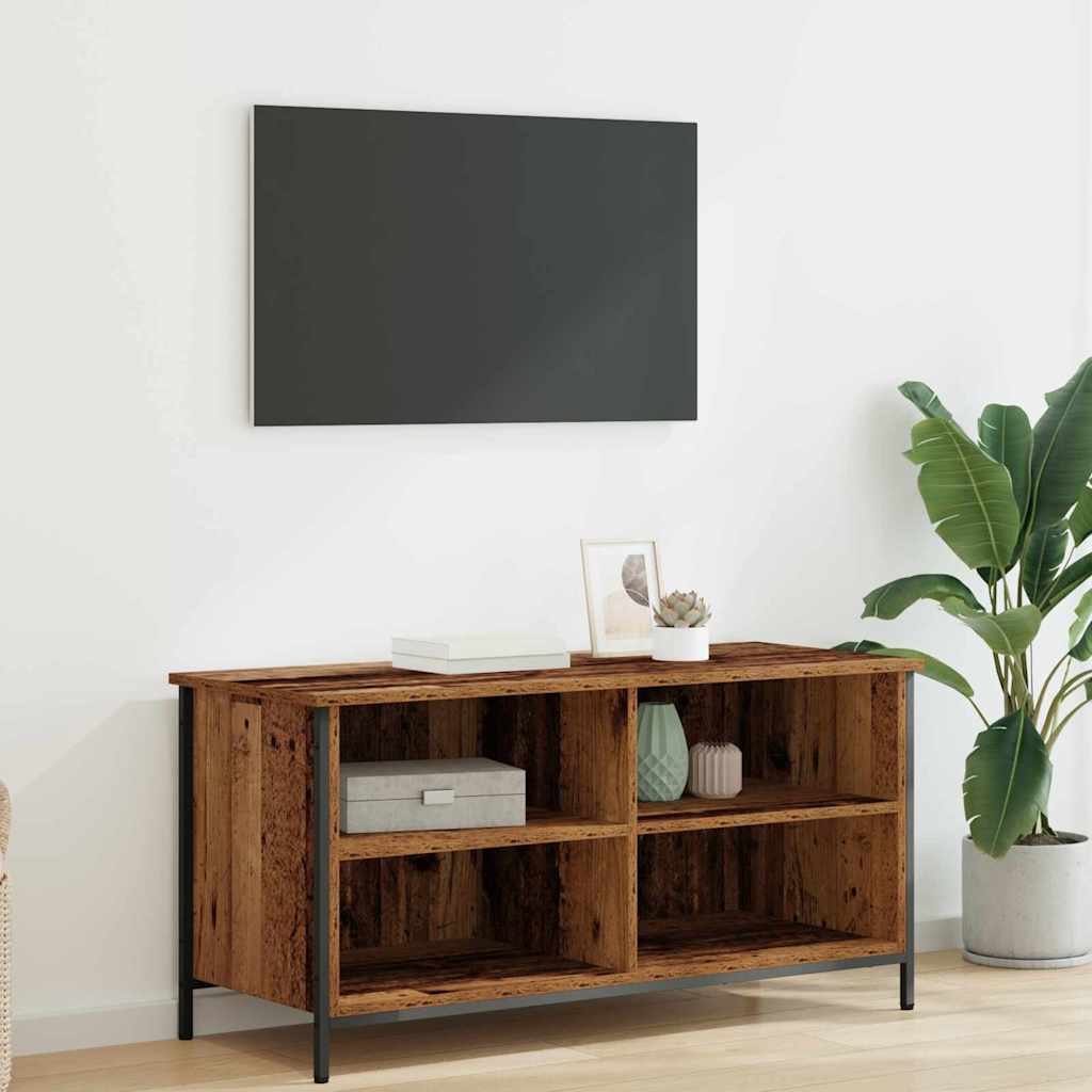TV-skab 100 x 40 x 50 cm Gammelt træ Konstrueret træ