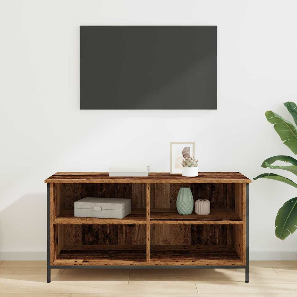TV-skab 100 x 40 x 50 cm Gammelt træ Konstrueret træ