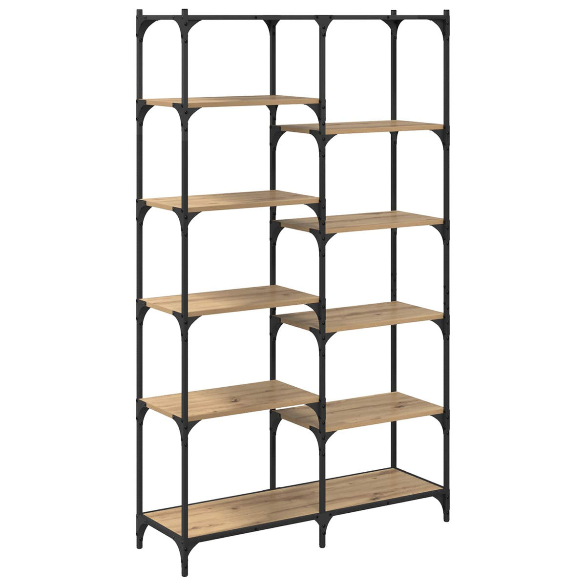 Bogreol 9 niveauer 100 x 32 x 170 cm Konstrueret træ artisan eg