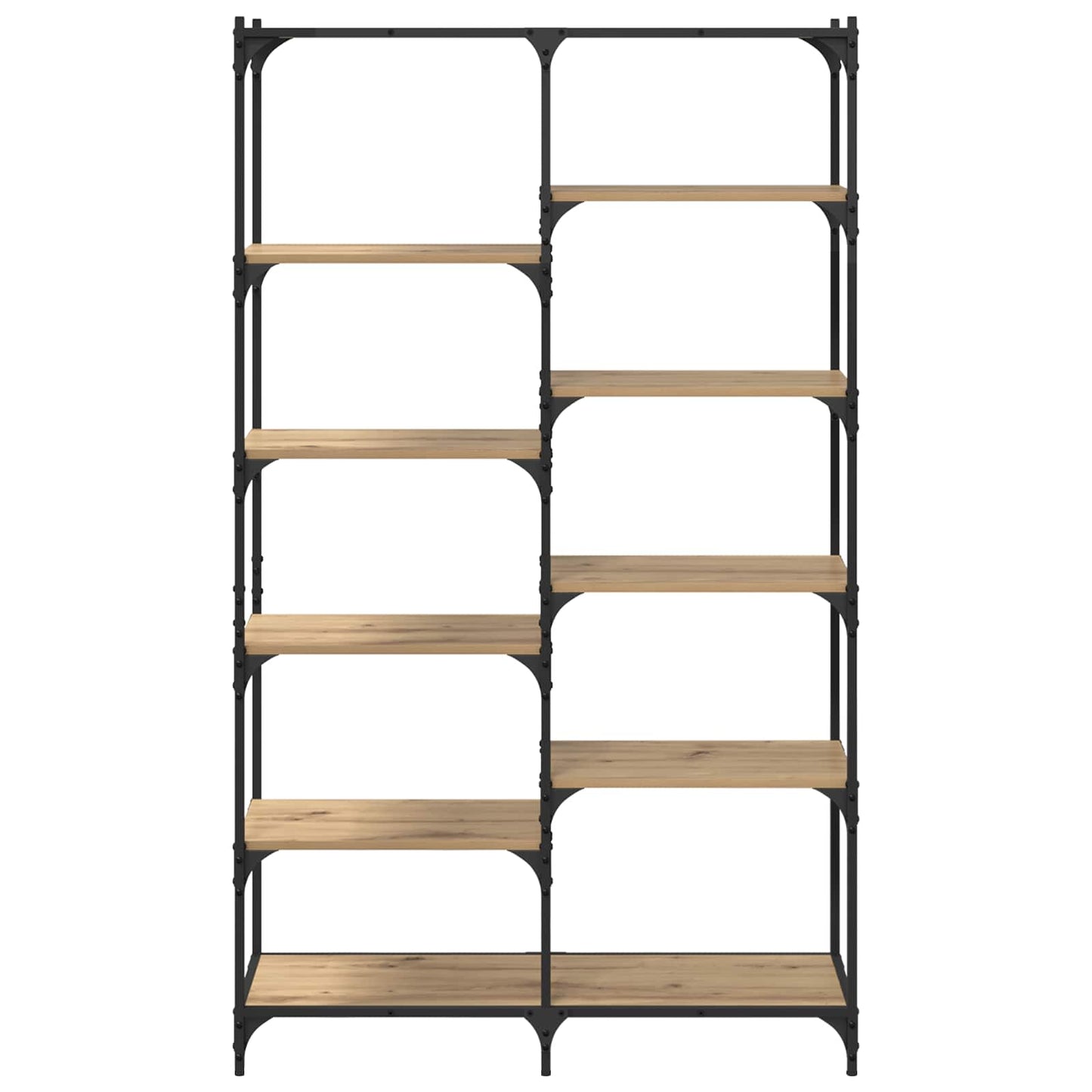 Bogreol 9 niveauer 100 x 32 x 170 cm Konstrueret træ artisan eg