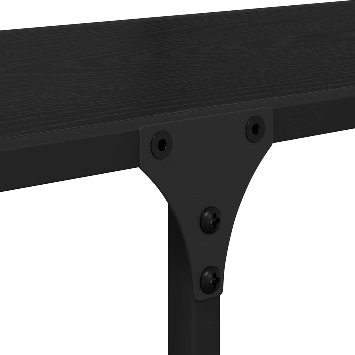 Bogreol 9 niveauer 100 x 32 x 170 cm Konstrueret træ Sort eg