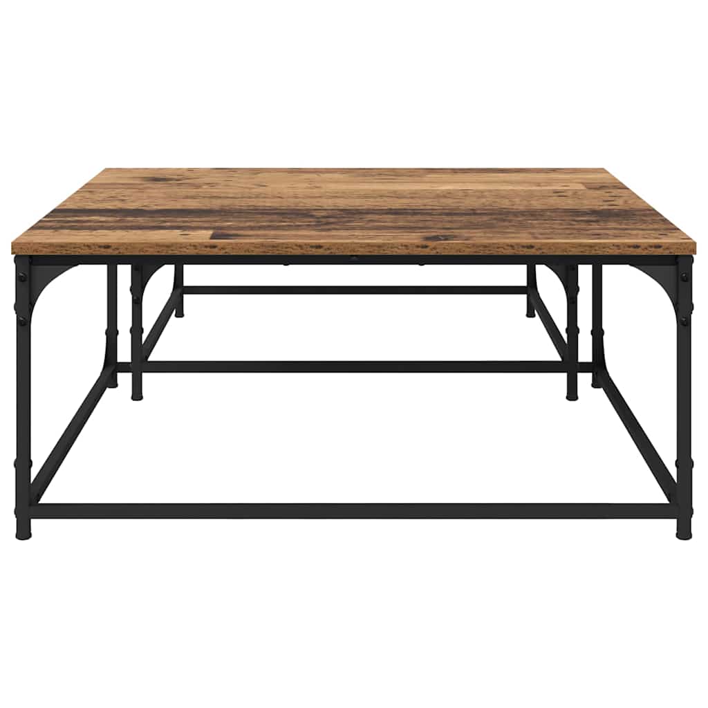 Sofabord 2 stk. Gammelt træ 80 x 80 x 35 cm Konstrueret træ