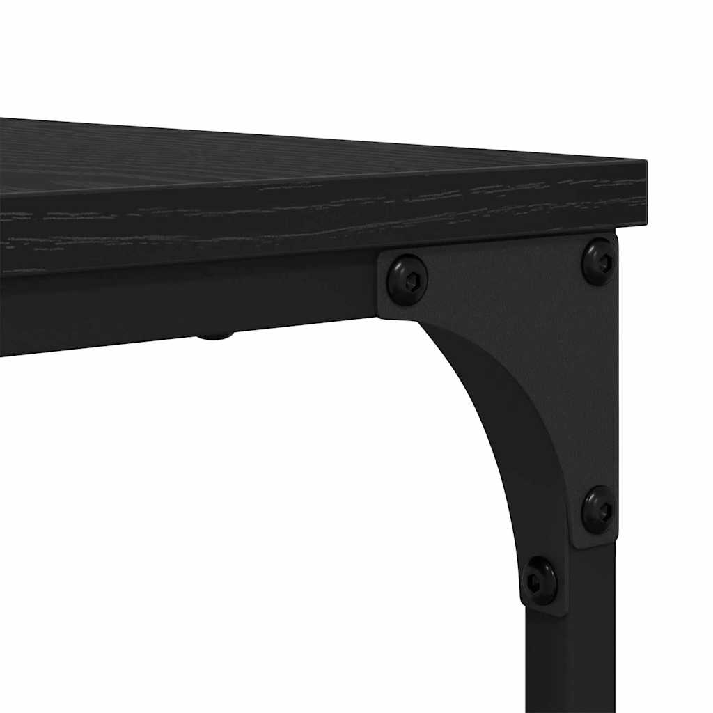 Sofabord 2 stk. Sort eg 80 x 80 x 35 cm Konstrueret træ