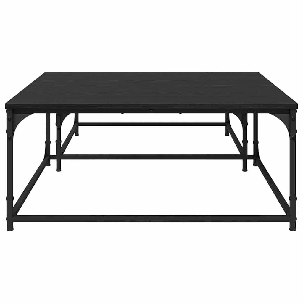 Sofabord 2 stk. Sort eg 80 x 80 x 35 cm Konstrueret træ