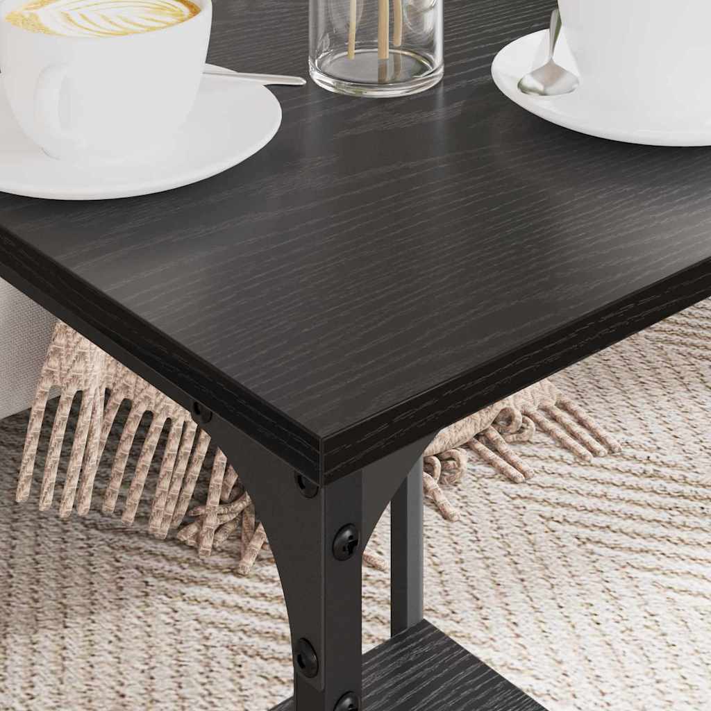 Sofabord Sort eg 40 x 40 x 55 cm Konstrueret træ
