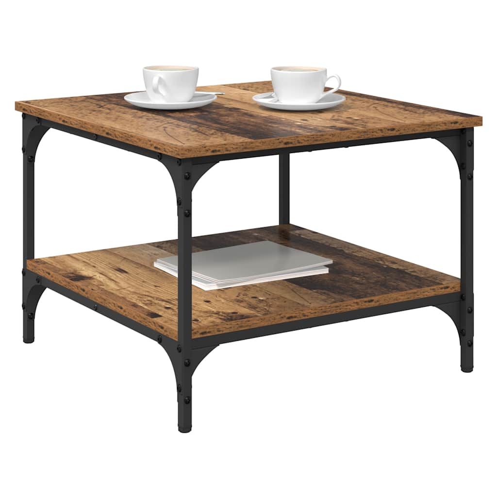 Sofabord Gammelt træ 55 x 55 x 40 cm Konstrueret træ