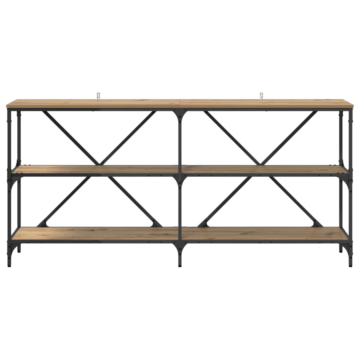 Konsolbord Artisan Egetræ 160 x 30 x 75 cm Konstrueret træ