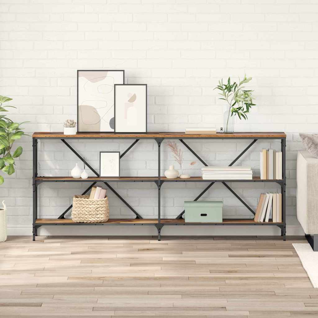 Konsolbord Gammelt træ 180 x 30 x 75 cm Konstrueret træ