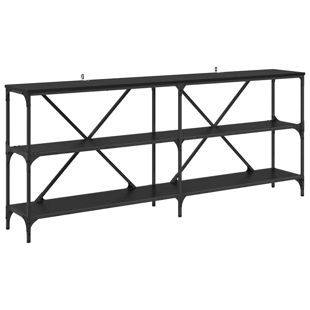 Konsolbord Sort eg 180 x 30 x 75 cm Konstrueret træ
