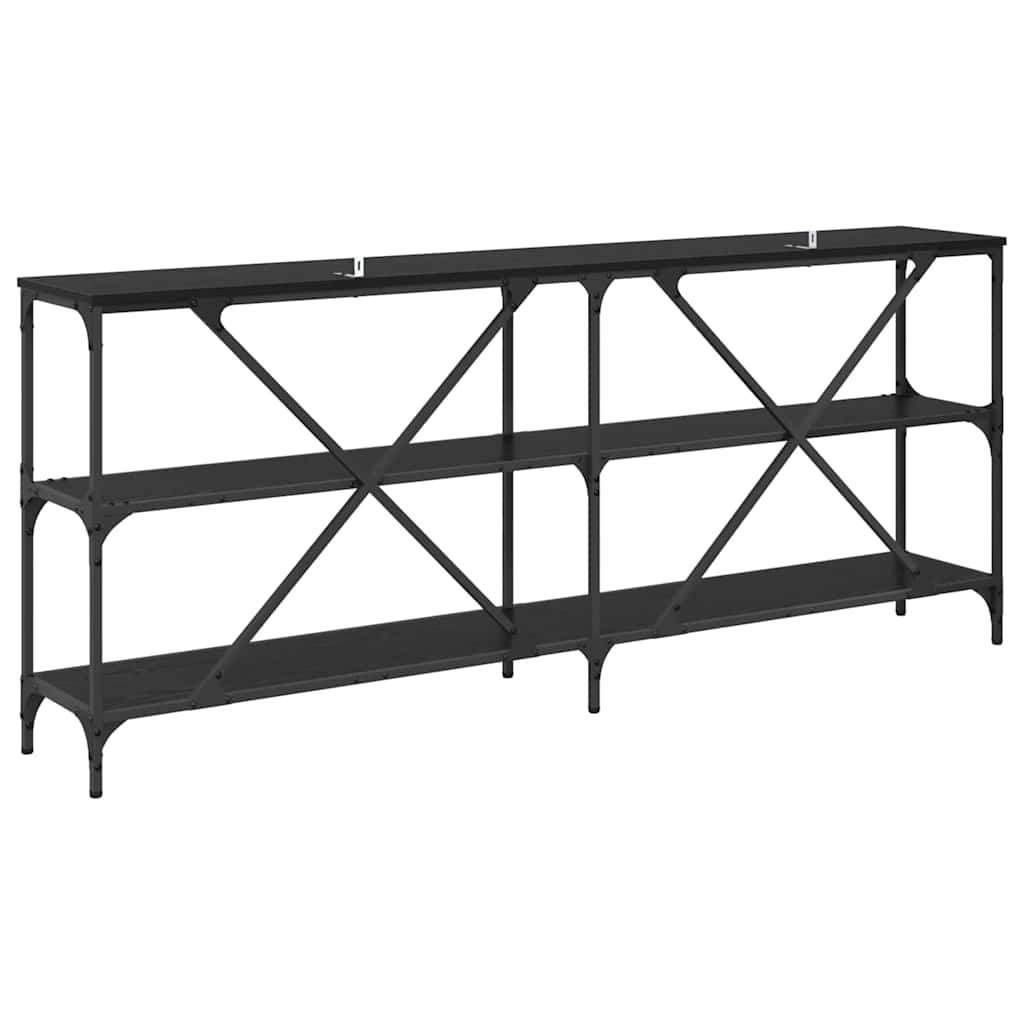 Konsolbord Sort eg 180 x 30 x 75 cm Konstrueret træ