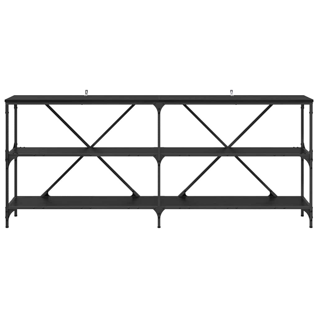 Konsolbord Sort eg 180 x 30 x 75 cm Konstrueret træ