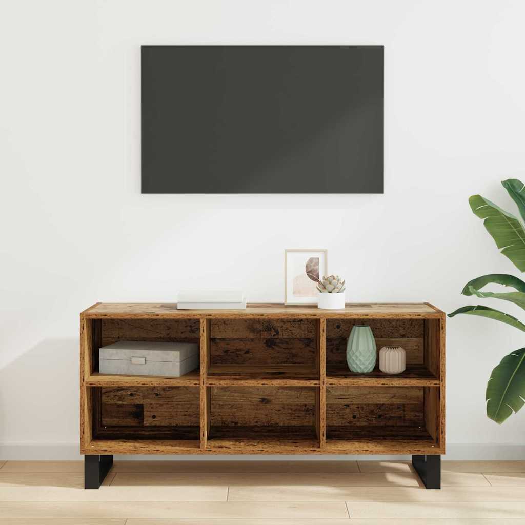 TV-skab 103,5 x 30 x 50 cm Gammelt træ Konstrueret træ