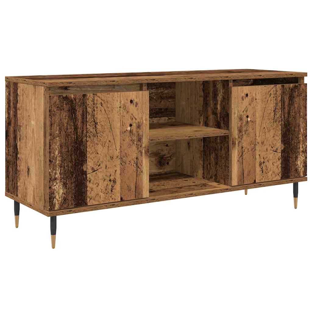 TV-skab 104 x 35 x 50 cm Gammelt træ Konstrueret træ