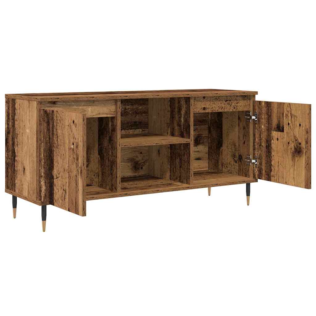 TV-skab 104 x 35 x 50 cm Gammelt træ Konstrueret træ