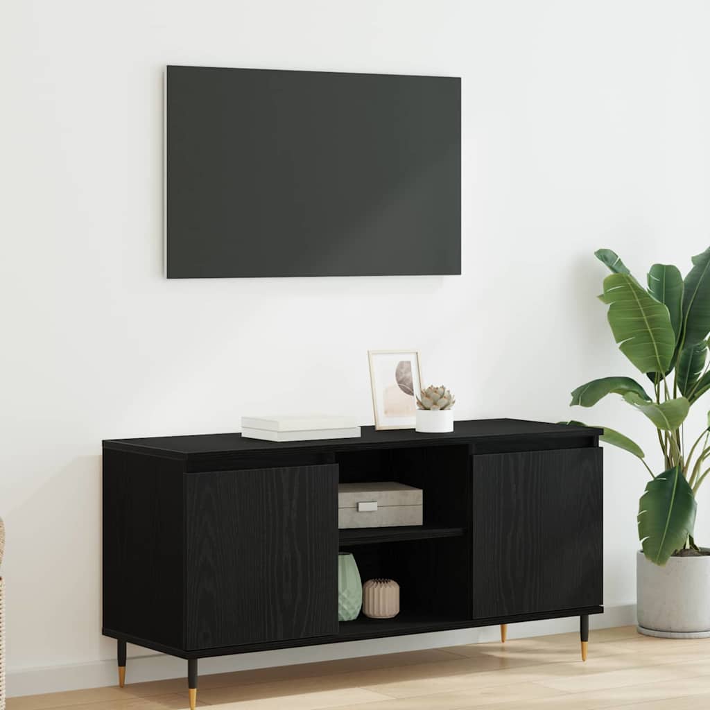 TV-skab 104 x 35 x 50 cm Sort eg Konstrueret træ