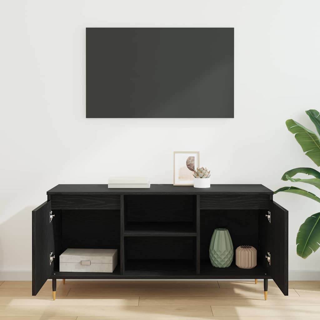 TV-skab 104 x 35 x 50 cm Sort eg Konstrueret træ