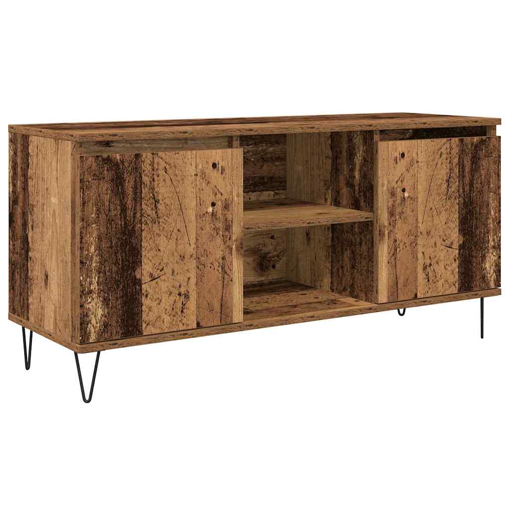 TV-skab 104 x 35 x 50 cm Gammelt træ Konstrueret træ