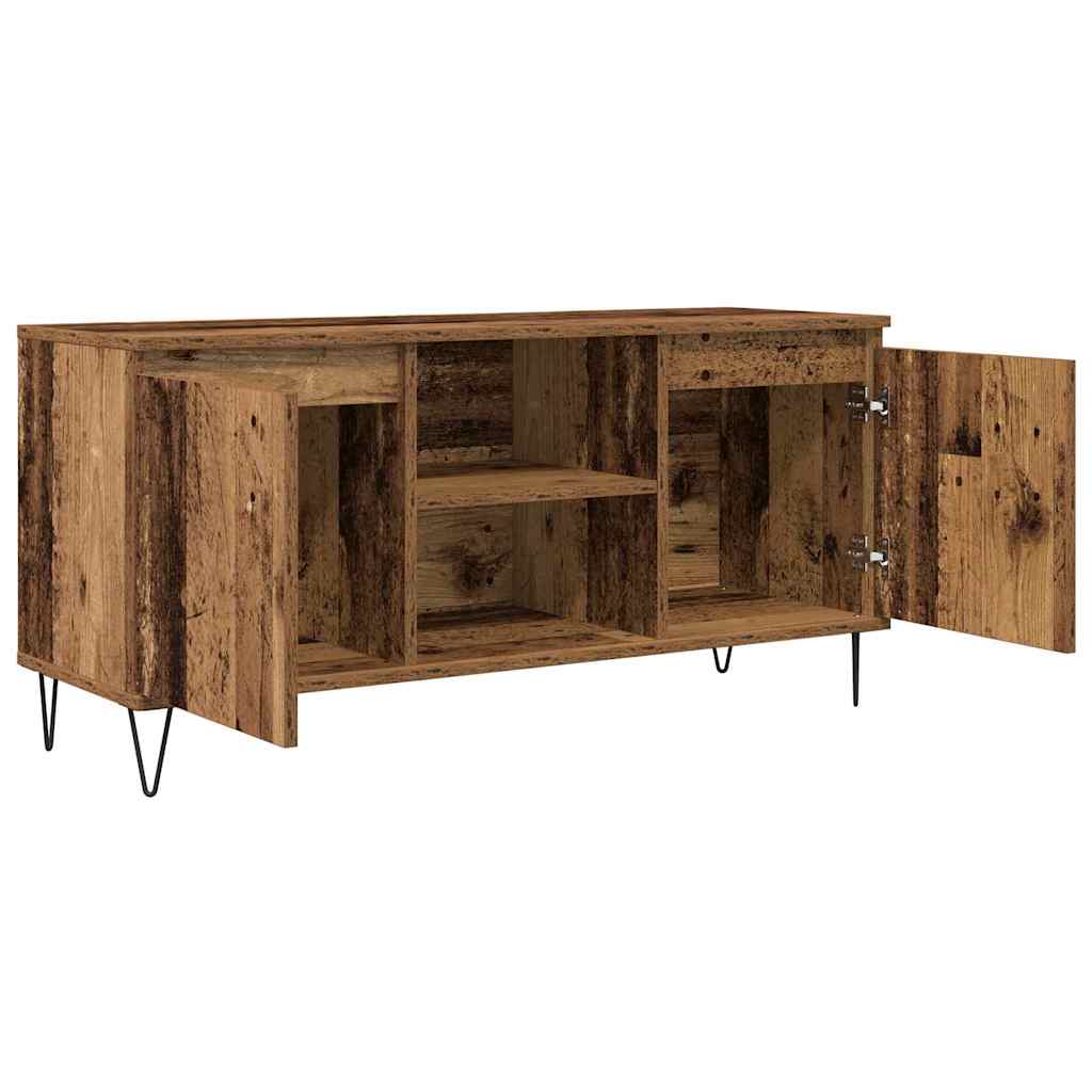 TV-skab 104 x 35 x 50 cm Gammelt træ Konstrueret træ
