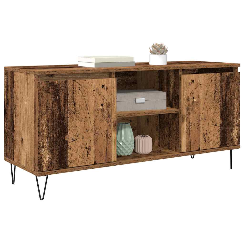 TV-skab 104 x 35 x 50 cm Gammelt træ Konstrueret træ