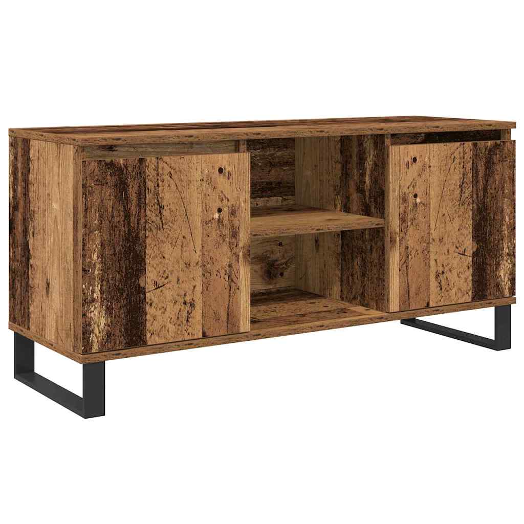 TV-skab 104 x 35 x 50 cm Gammelt træ Konstrueret træ
