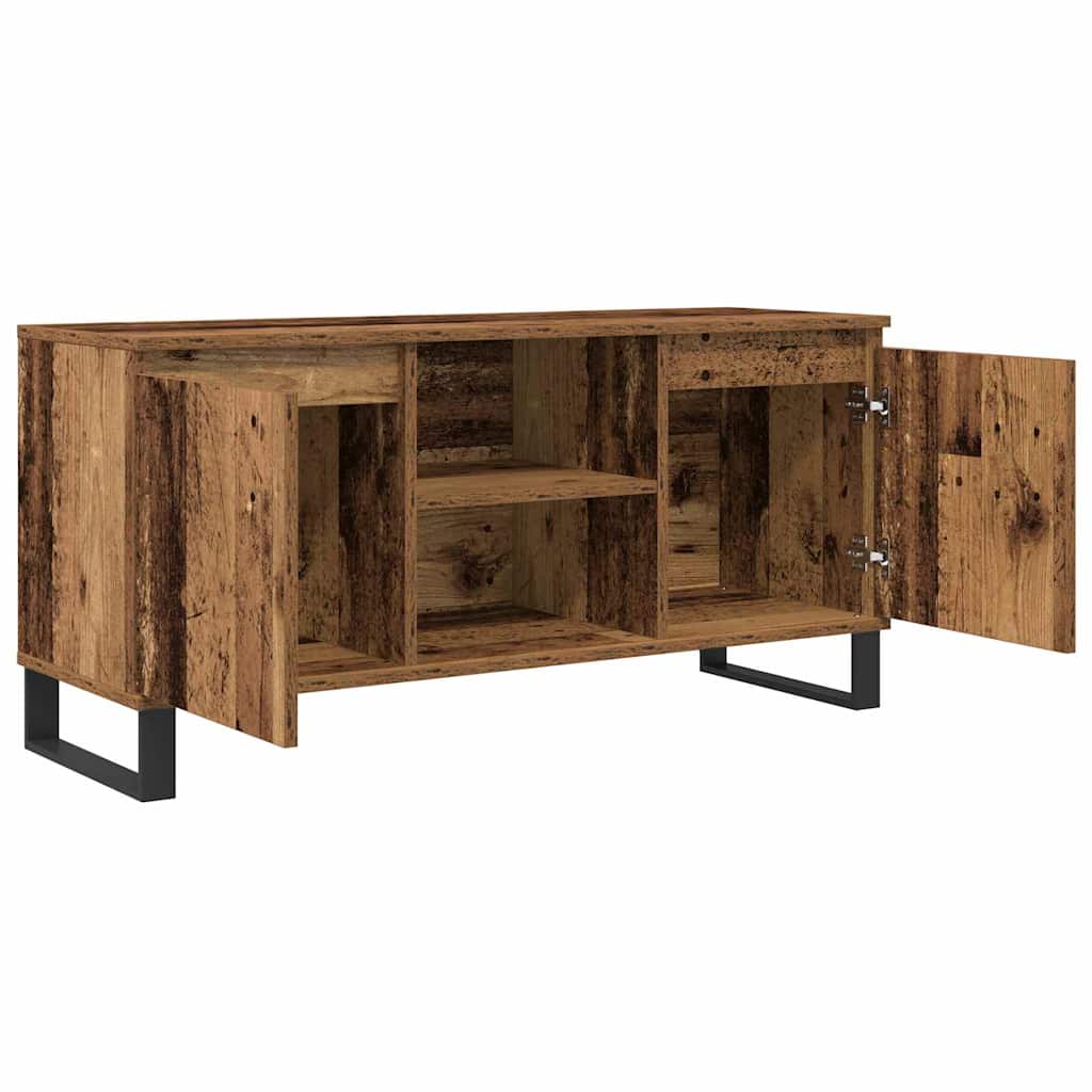 TV-skab 104 x 35 x 50 cm Gammelt træ Konstrueret træ