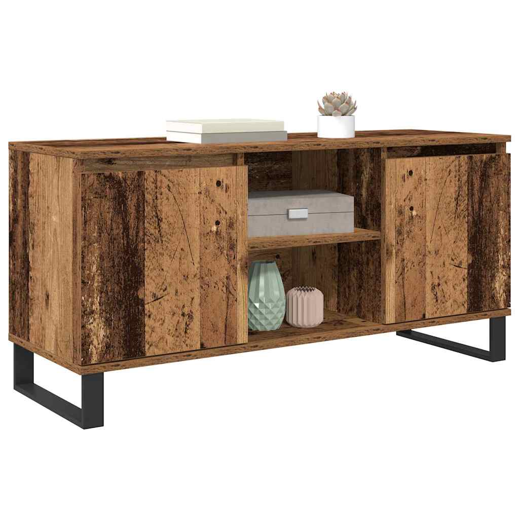 TV-skab 104 x 35 x 50 cm Gammelt træ Konstrueret træ
