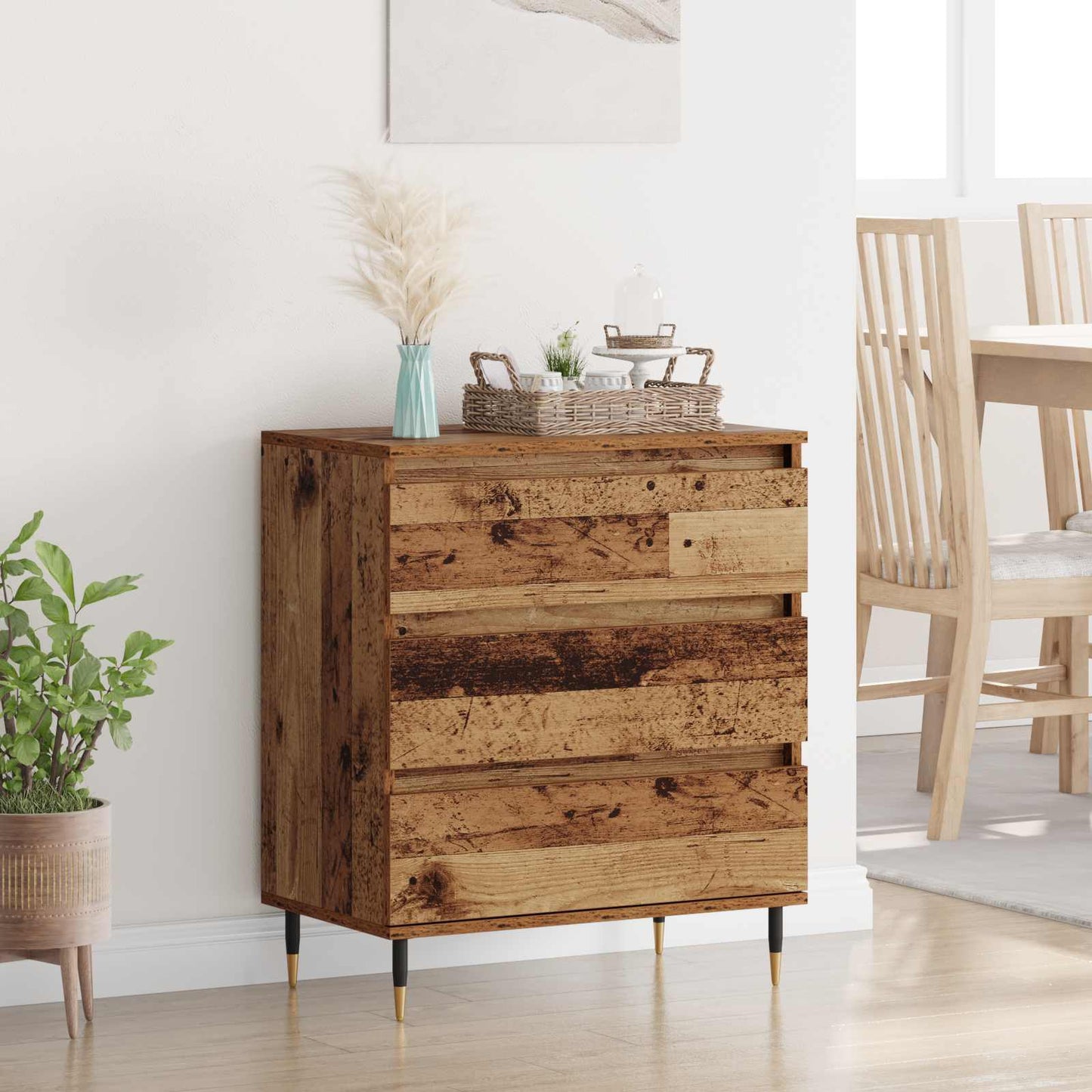 Sideboard Gammelt træ 60 x 35 x 70 cm Konstrueret træ