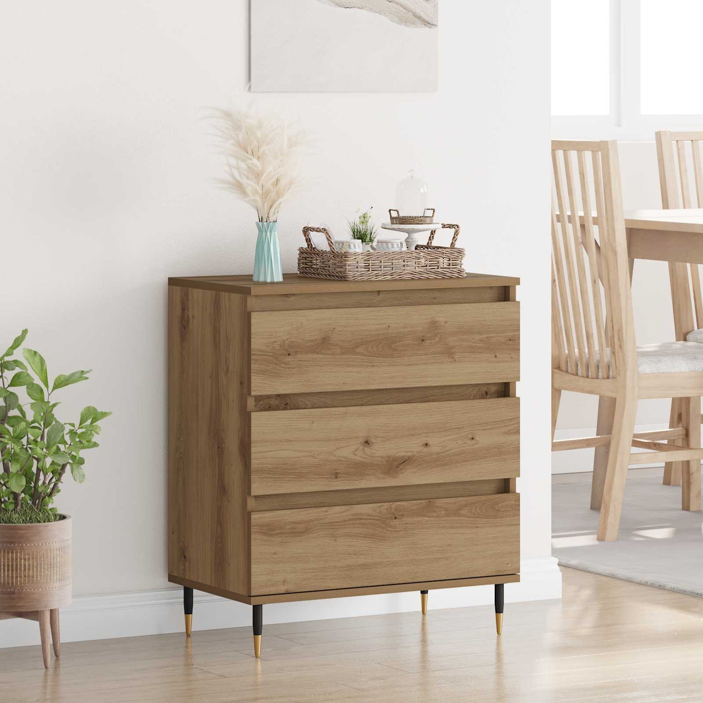 Sideboard Artisan Egetræ 60 x 35 x 70 cm Konstrueret træ