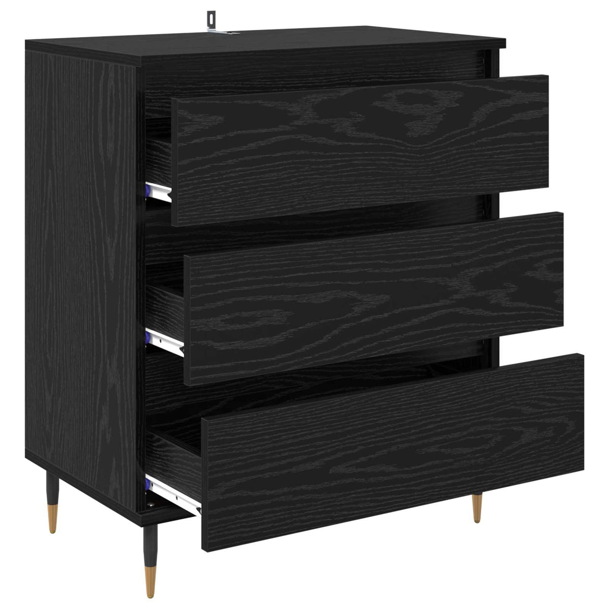 Sideboard Sort eg 60 x 35 x 70 cm Konstrueret træ