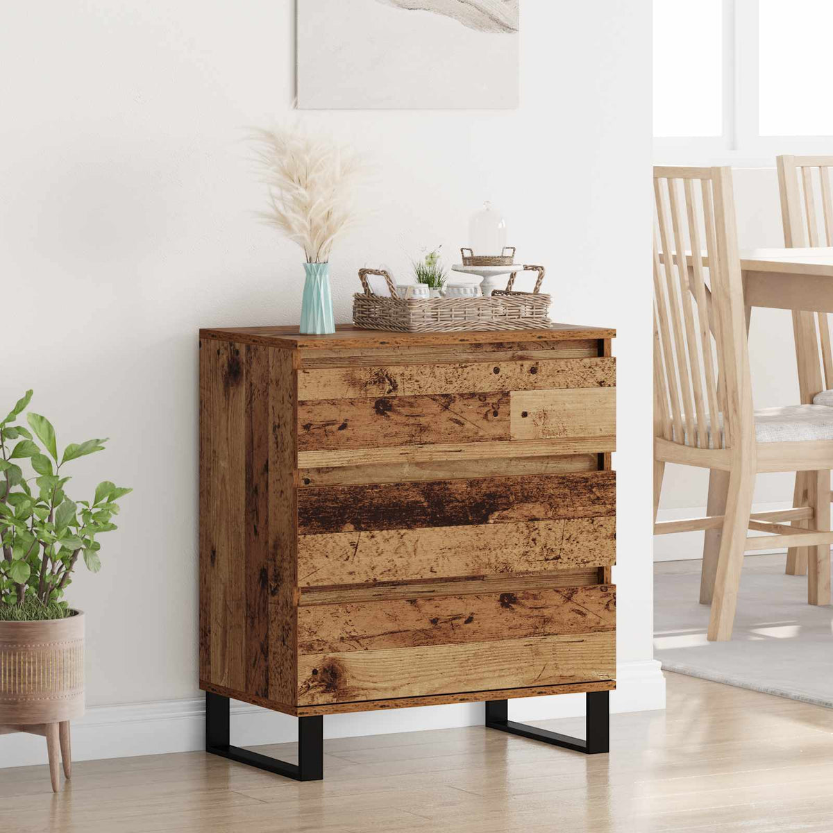 Sideboard Gammelt træ 60 x 35 x 70 cm Konstrueret træ