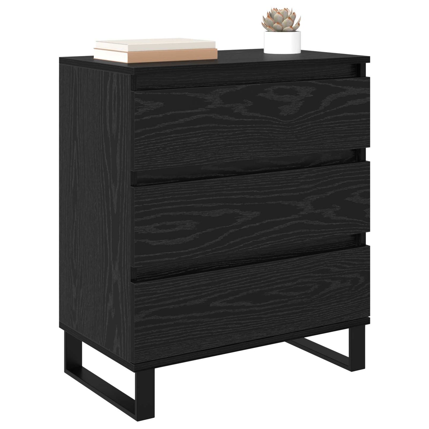 Sideboard Sort eg 60 x 35 x 70 cm Konstrueret træ