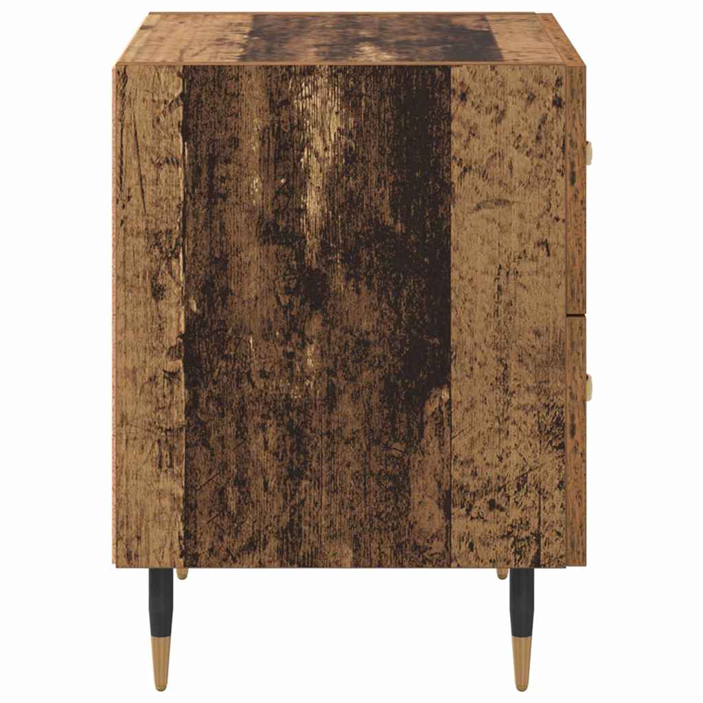 Natskab 2 stk. Gammelt træ 40 x 35 x 47,5 cm Konstrueret træ