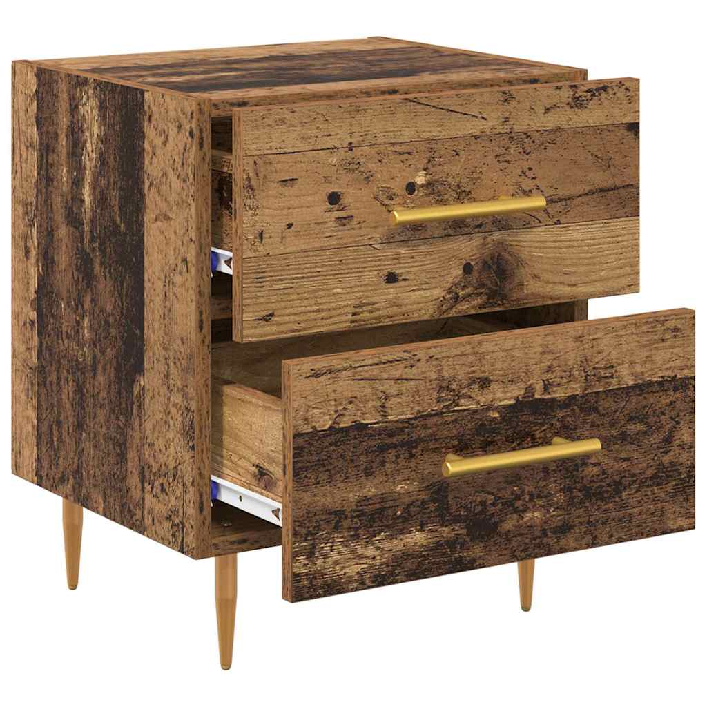 Natskab 2 stk. Gammelt træ 40 x 35 x 47,5 cm Konstrueret træ