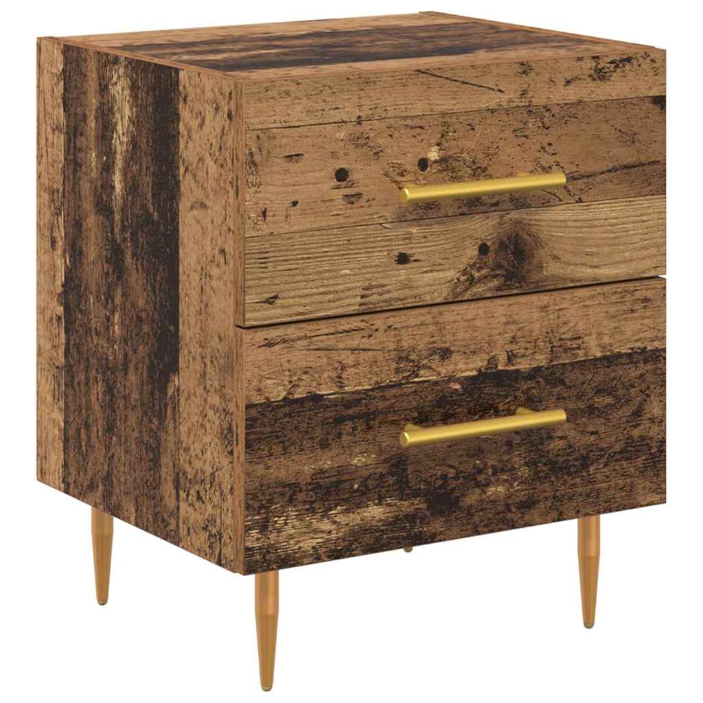 Natskab 2 stk. Gammelt træ 40 x 35 x 47,5 cm Konstrueret træ