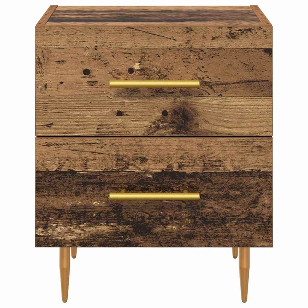 Natskab 2 stk. Gammelt træ 40 x 35 x 47,5 cm Konstrueret træ