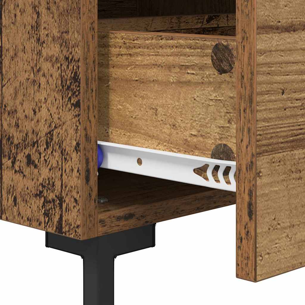 Natskab 2 stk. Gammelt træ 40 x 35 x 47,5 cm Konstrueret træ