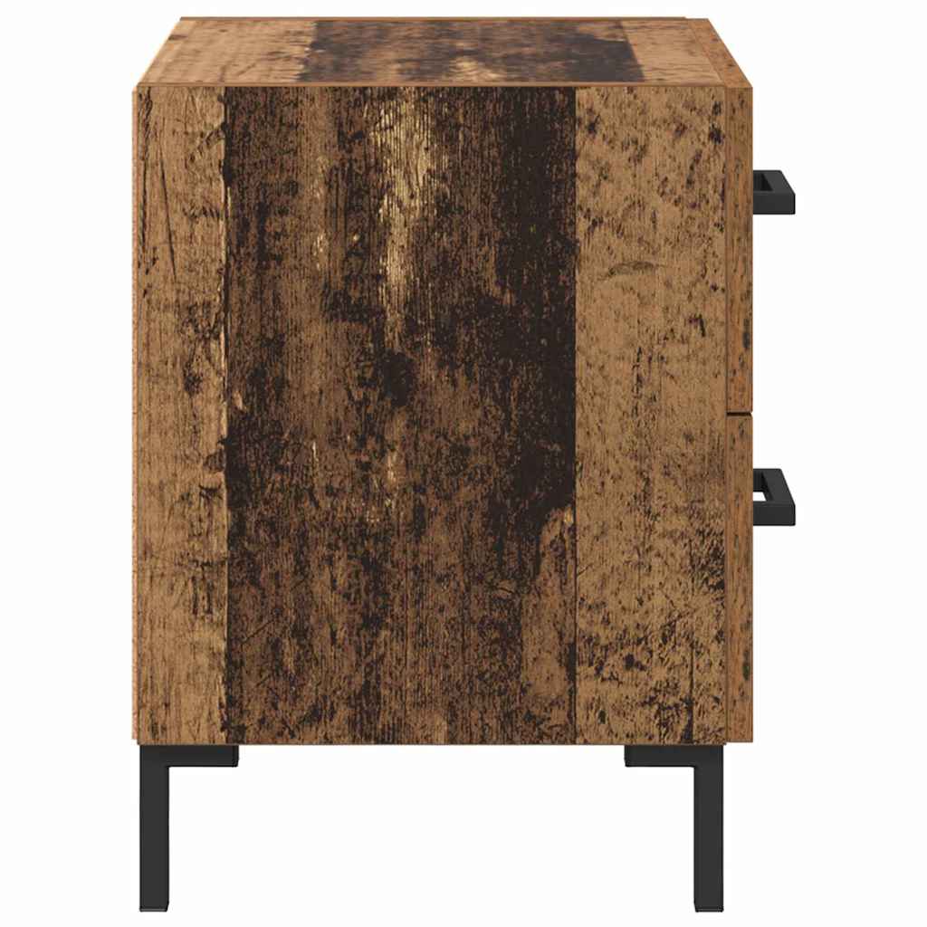 Natskab 2 stk. Gammelt træ 40 x 35 x 47,5 cm Konstrueret træ