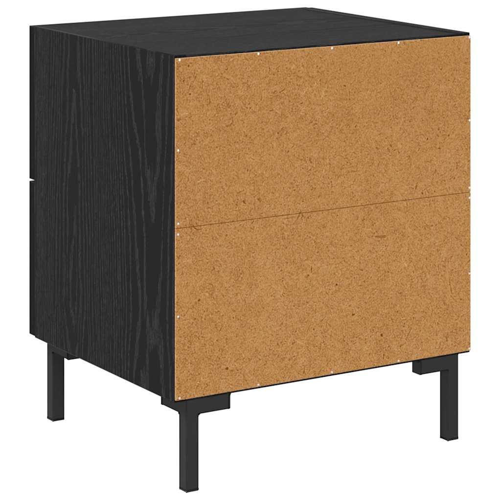 Natskab 2 stk. Sort eg 40 x 35 x 47,5 cm Konstrueret træ