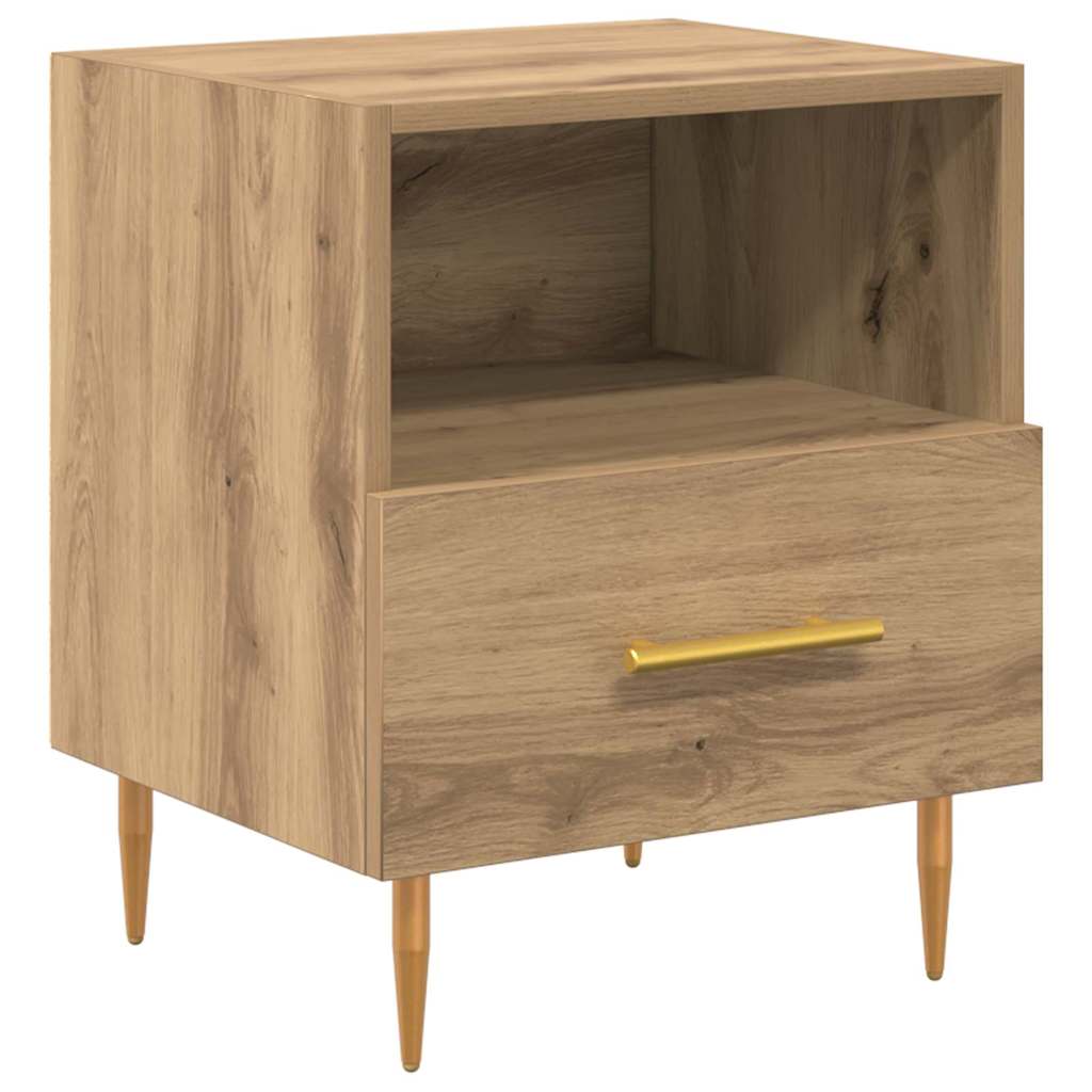 Sengebord 2 stk. Brun 40 x 35 x 47,5 cm Konstrueret træ