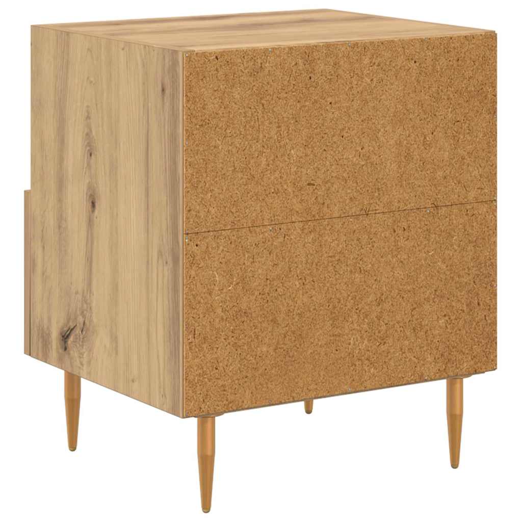 Sengebord 2 stk. Brun 40 x 35 x 47,5 cm Konstrueret træ