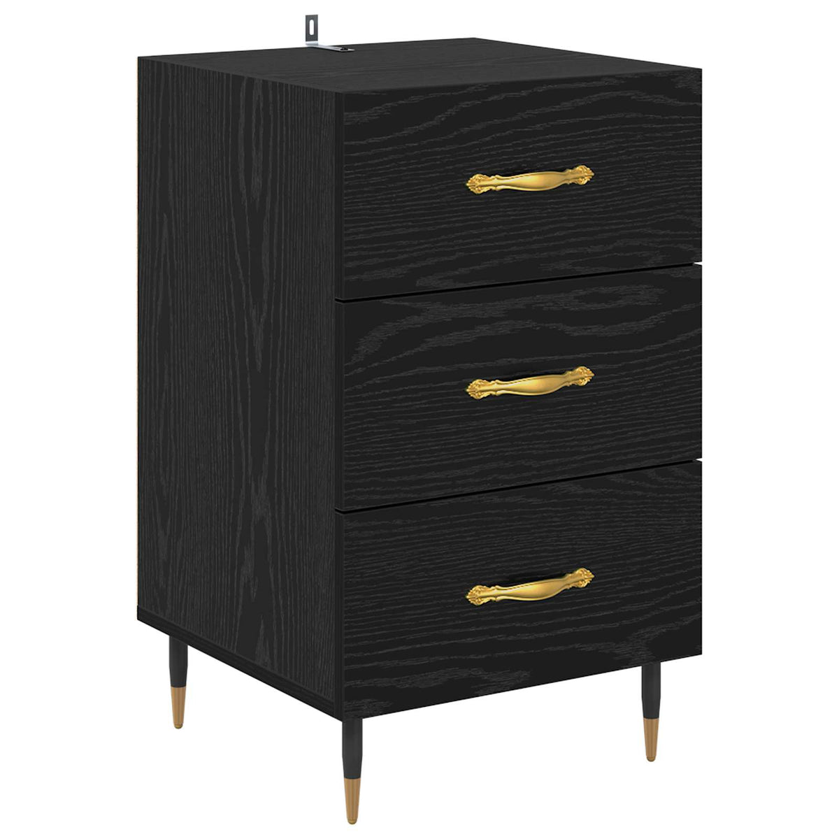 Natskab Sort eg 40 x 40 x 66 cm Konstrueret træ