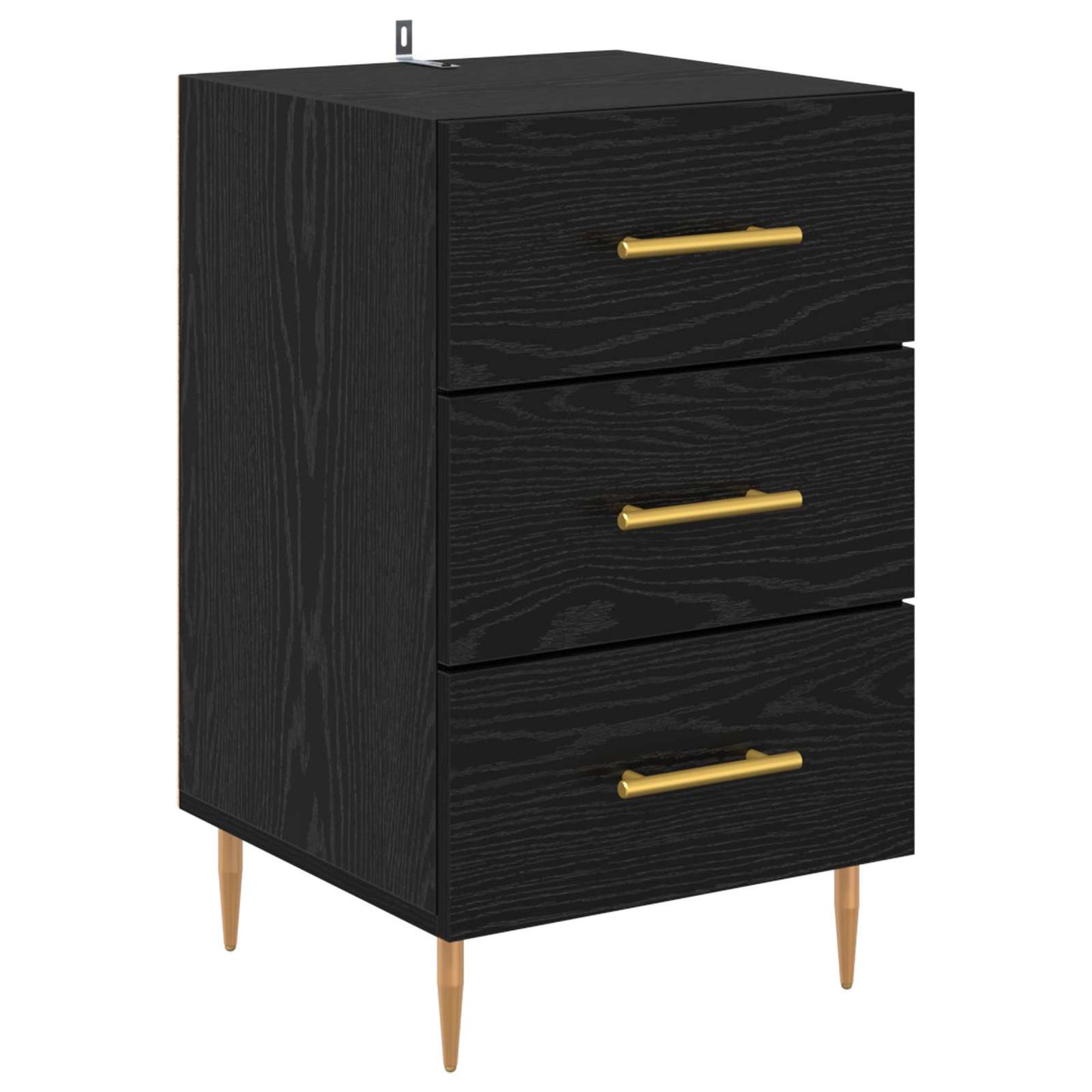 Natskab Sort eg 40 x 40 x 66 cm Konstrueret træ