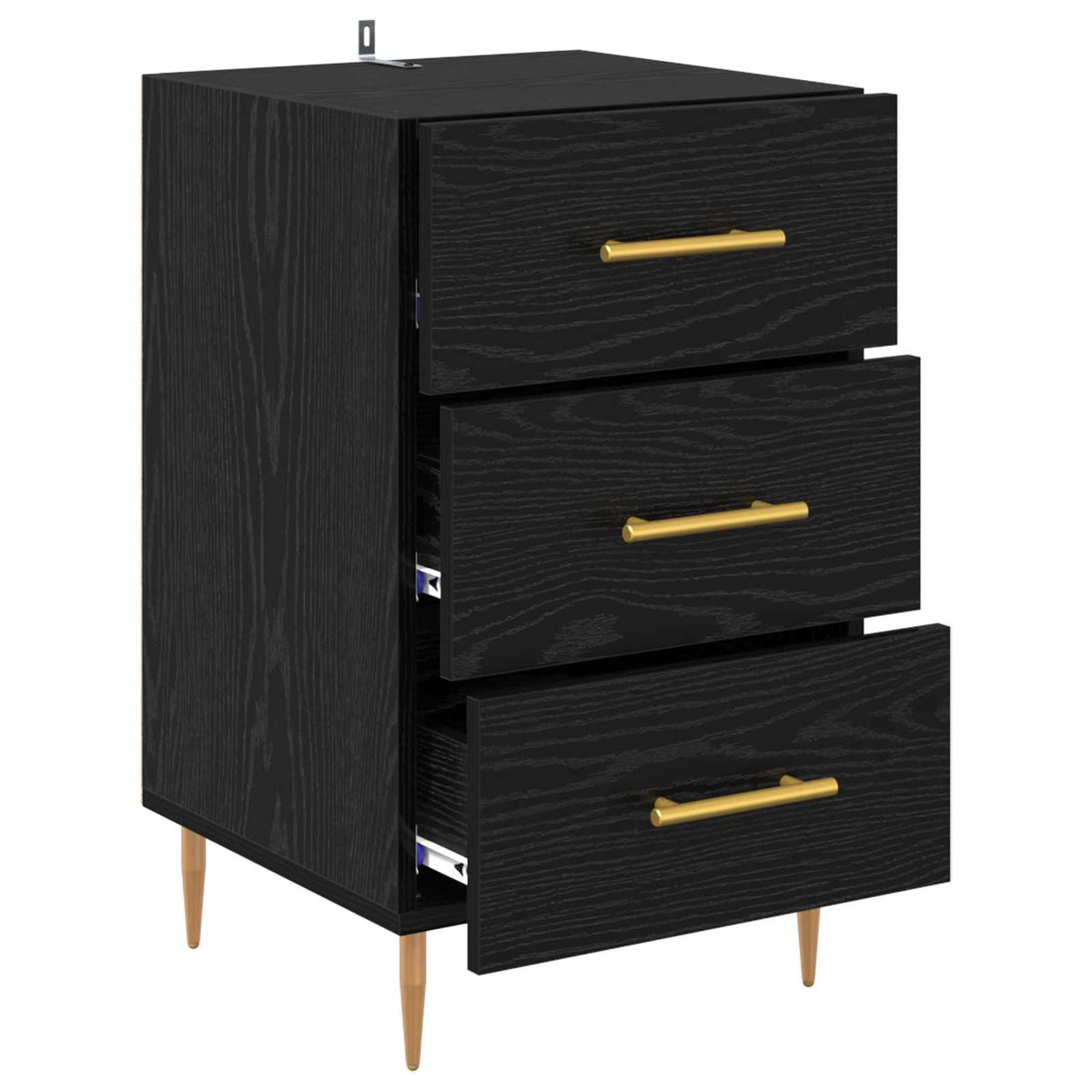 Natskab Sort eg 40 x 40 x 66 cm Konstrueret træ