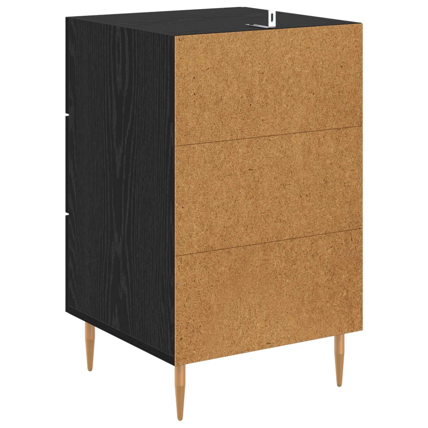 Natskab Sort eg 40 x 40 x 66 cm Konstrueret træ