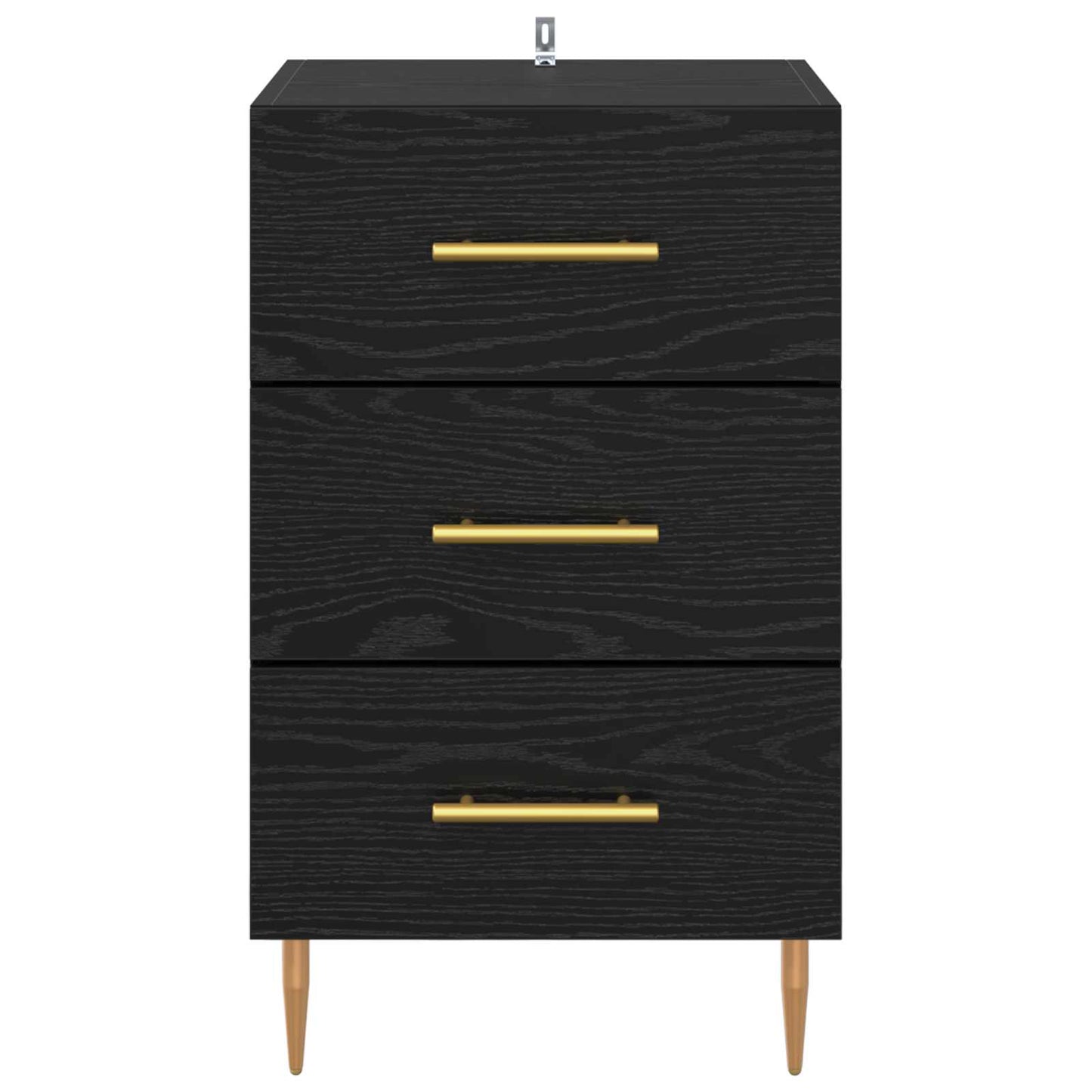 Natskab Sort eg 40 x 40 x 66 cm Konstrueret træ