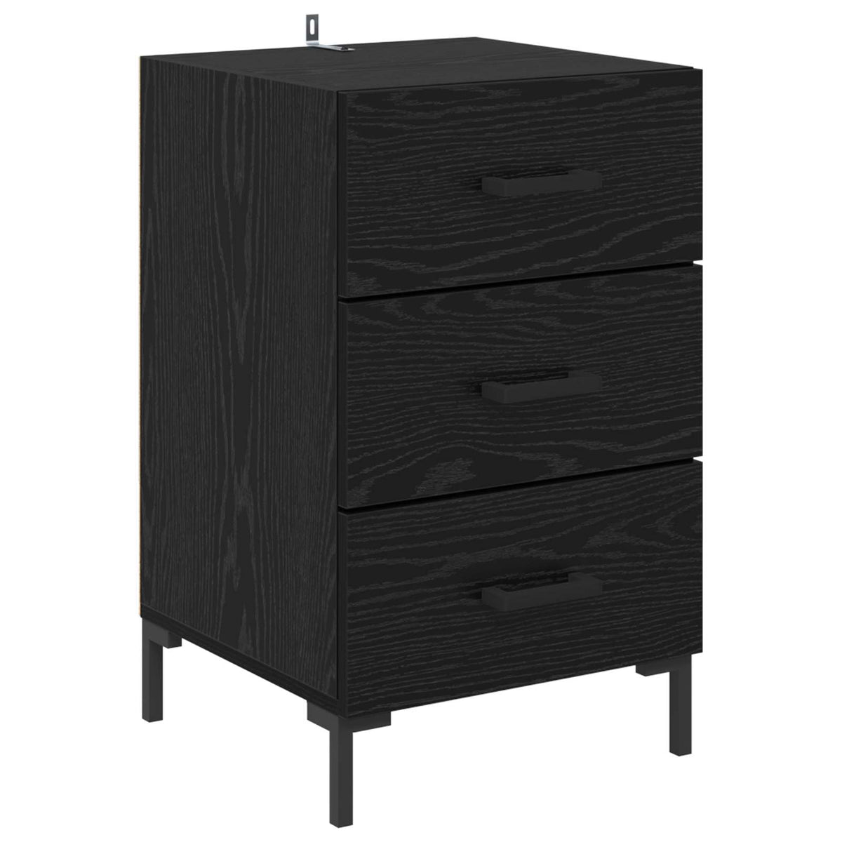 Natskab Sort eg 40 x 40 x 66 cm Konstrueret træ