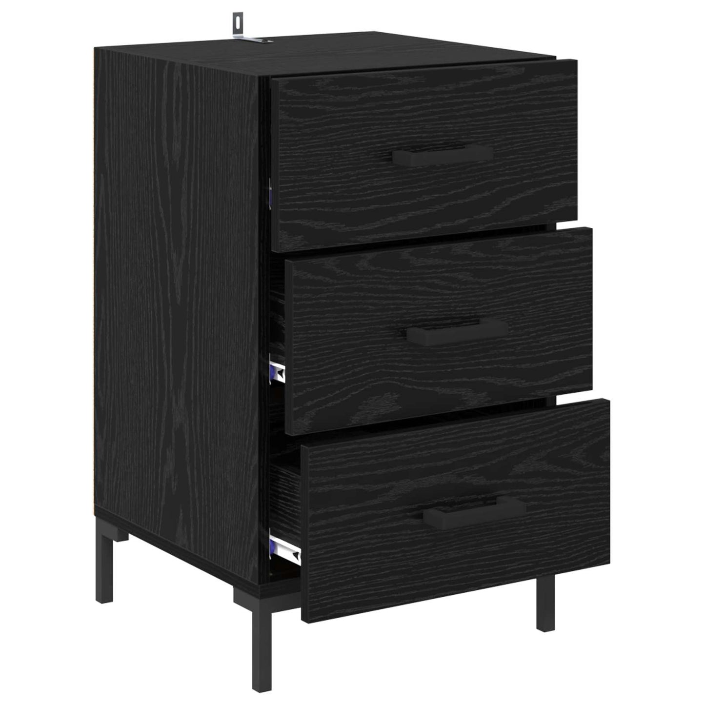 Natskab Sort eg 40 x 40 x 66 cm Konstrueret træ