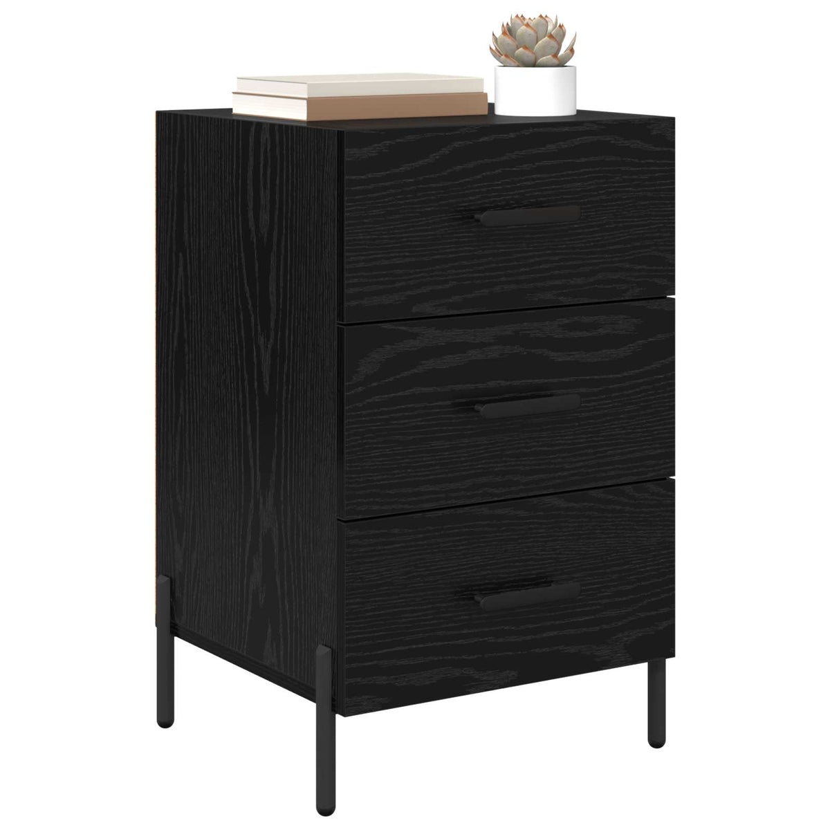 Natskab Sort eg 40 x 40 x 66 cm Konstrueret træ